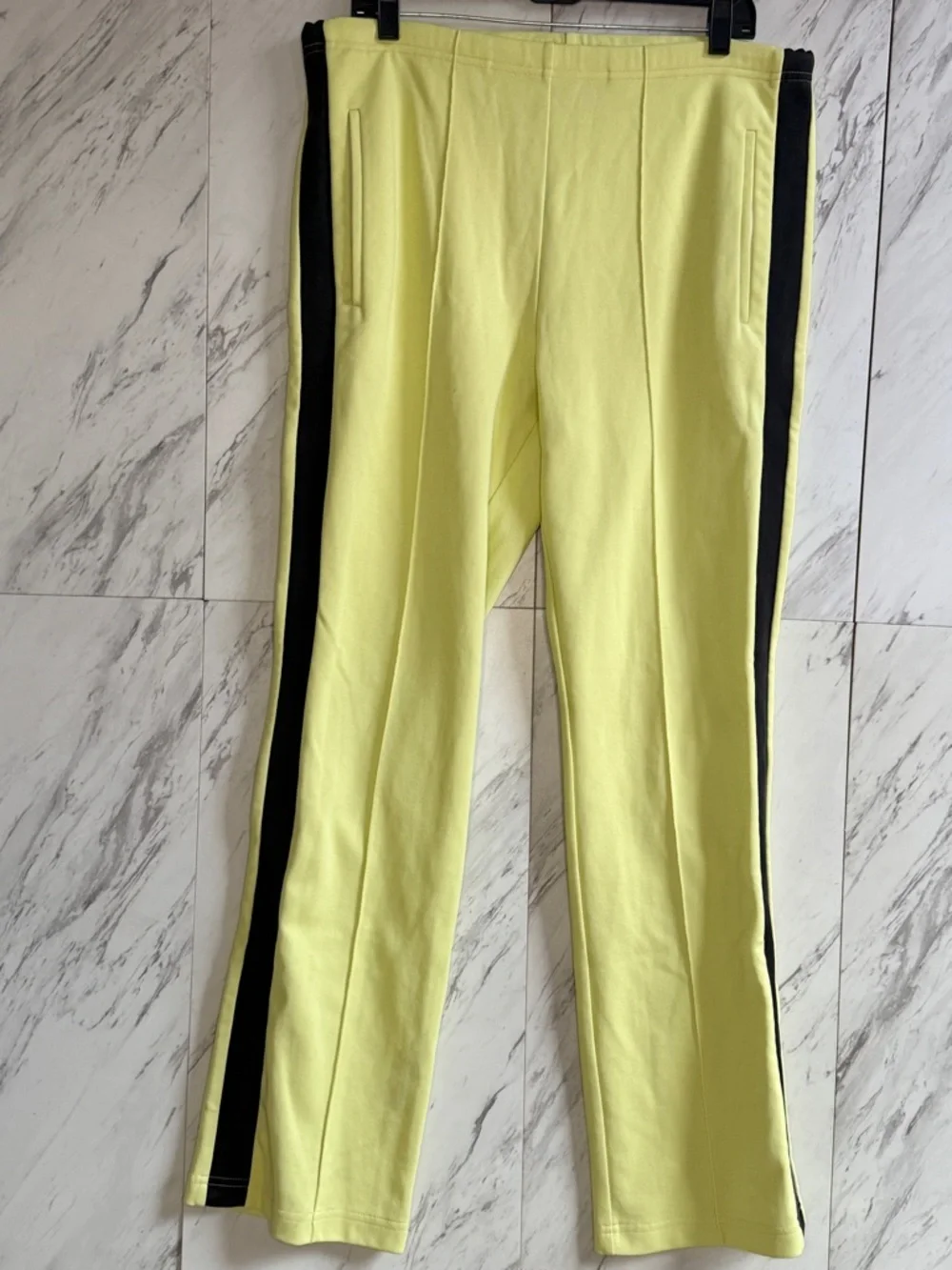 Maison Margiela Lime Green Side Stripe Italian Track Pants SZ 34 (IT 50)